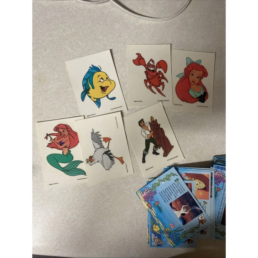 Vtg Disney Pro Set Little Mermaid Collectible Story Cards 1991